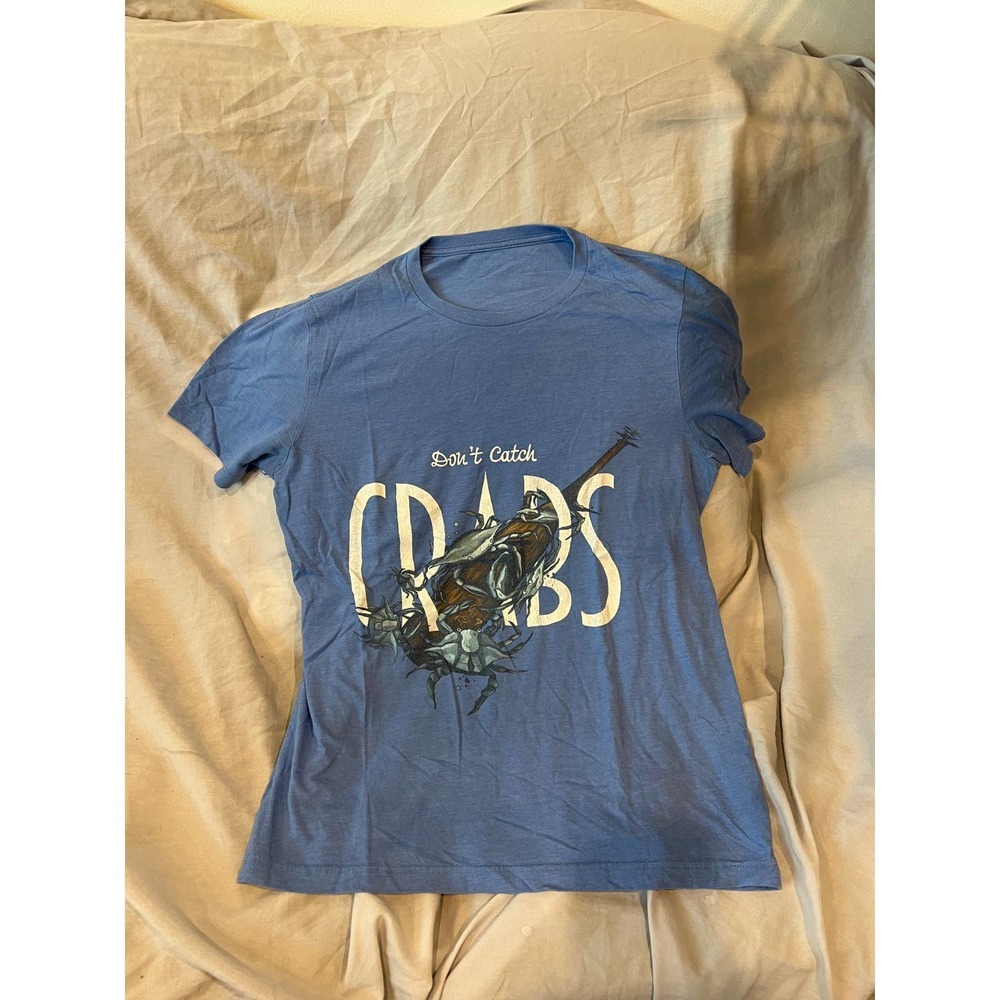 Don't Catch Crabs Blue T-Shirt, Men's L